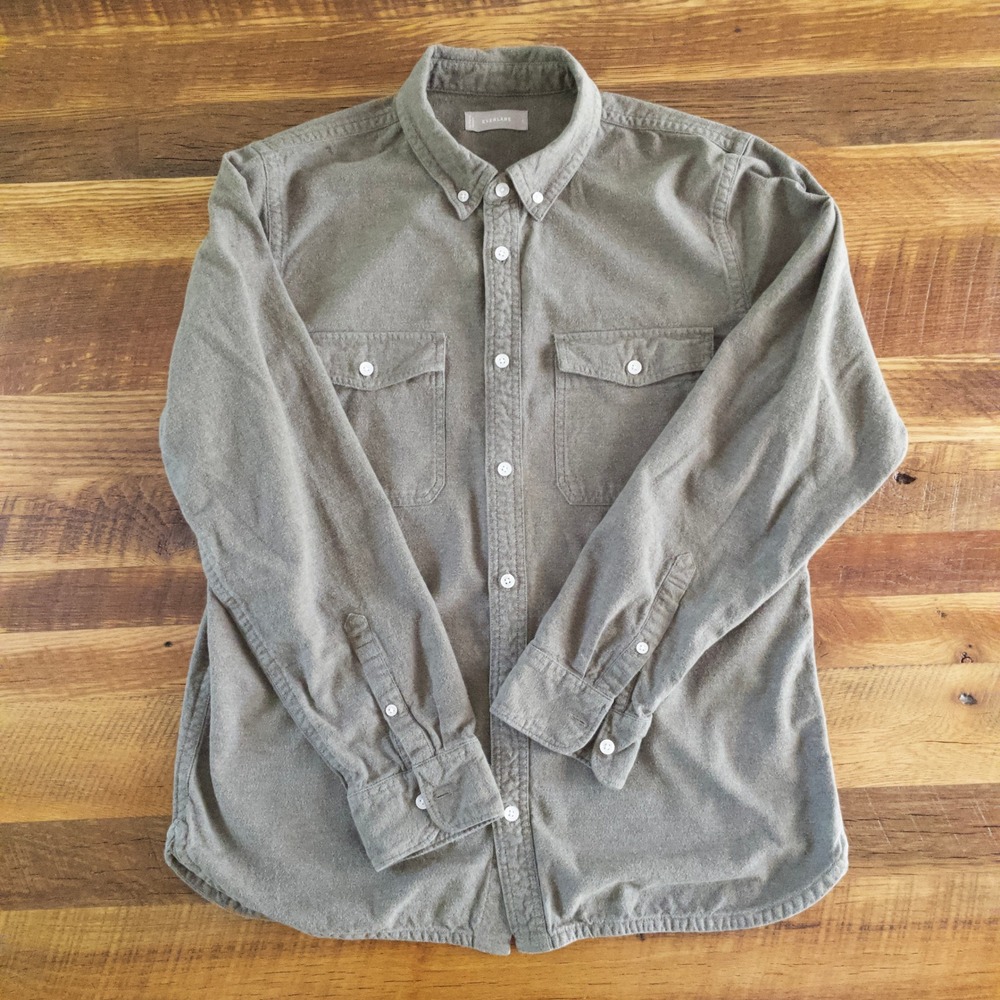 Everlane (Pre-Shein ) 100% Cotton Heavyweight Button Up Shirt Men's L Workwear